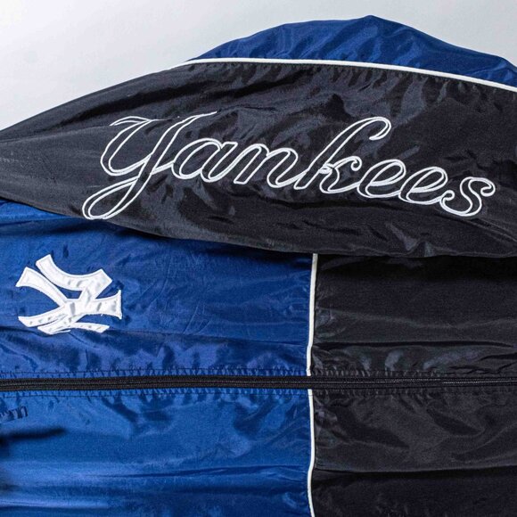 New York Yankees MLB Windbreaker Jacket G-III Carl Banks Medium VTG 90s Baseball - Picture 4 of 7
